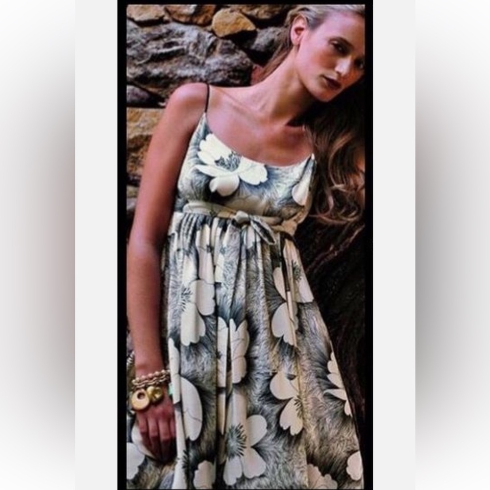 Anthropologie Plenty by Tracy Reese Y2K Silk Floral Babydoll Dress Size 6